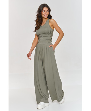 Viskozes komplekts – Tops un platas bikses olīvu M871