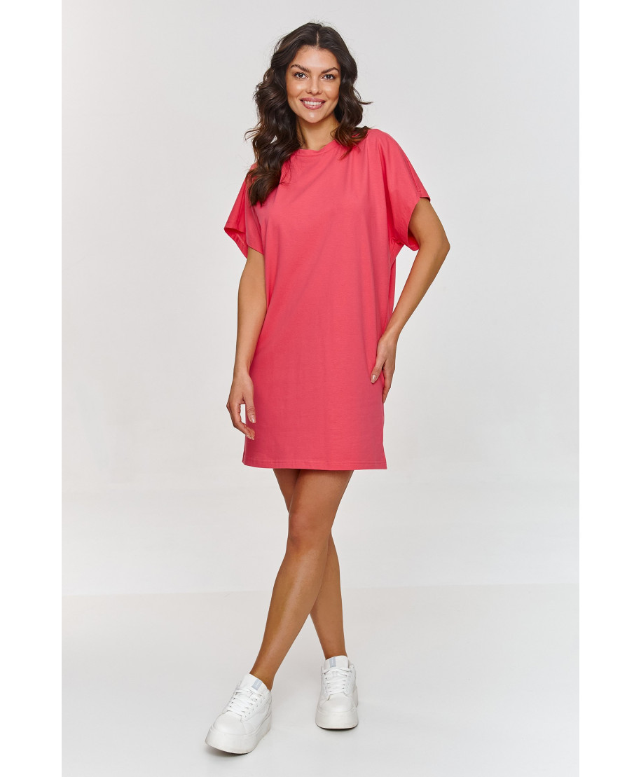suknele BASIC su krótkim rękawem koralowa M875