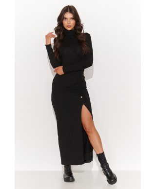 suknele maxi is viskozes juoda NU450