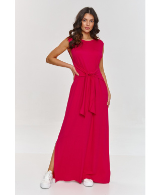 suknele maxi su risimu per liemeni malinowa M873