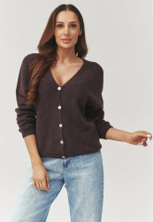 megztinis moteriskas uzsegsamas su sagomis sokoladinis C38