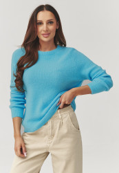 Miękki megztinis moteriskas su okrągłym iskirpte zydras C40