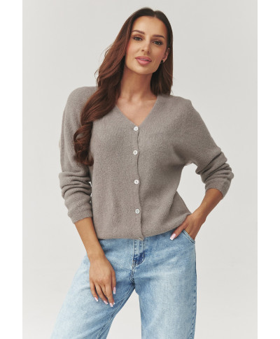 Džemperis sievietēm ar pogām mokas krāsā C38