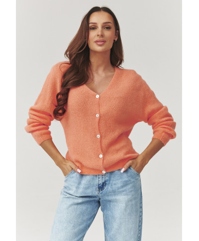 Megztinis moterims su sagomis oranžinis C38