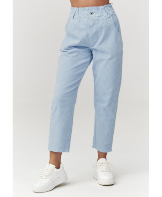 kelnes sztruksowe su wysokim stanem błękitne C33