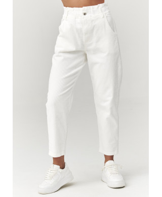 Kordas bikses ar augstu jostasvietu ekru C33