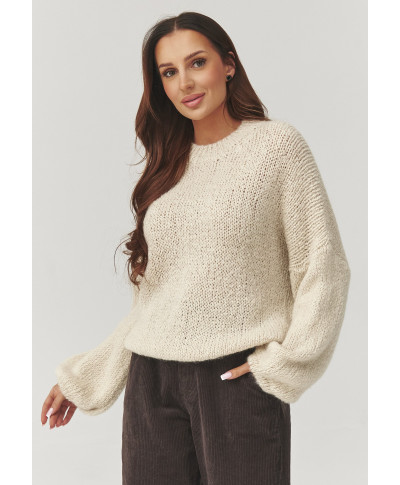 Džemperis sievietēm oversize gaiši bēšs C37