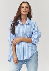 marskiniai moteriska  niebiesko-białe dryziai C36