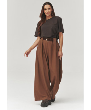 Eleganckie placios kelnes su zakładkami kupranugarinis C34