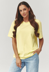 klasikinis t-shirt moteriskas geltonas C41