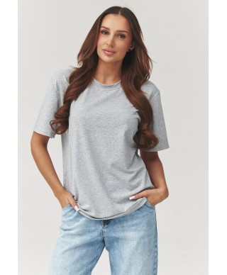 klasikinis t-shirt moteriskas pilkas melanzas C41