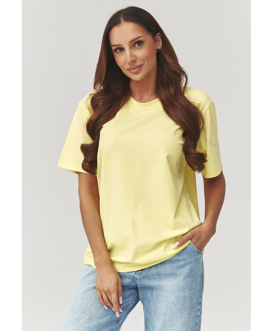 klasikinis t-shirt moteriskas geltonas C41