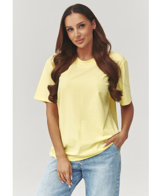 klasikinis t-shirt moteriskas geltonas C41