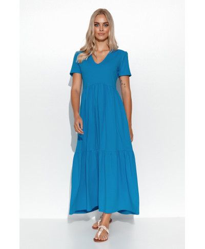 suknele maxi su iskirpte  serek blue jeans M549