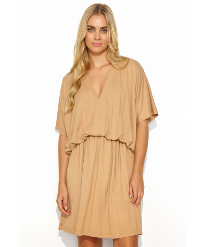 trumpa laisva suknele su guma per liemeni smeline M827