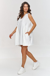 suknele trapezowa su iskirpte  serek śmietankowa M876