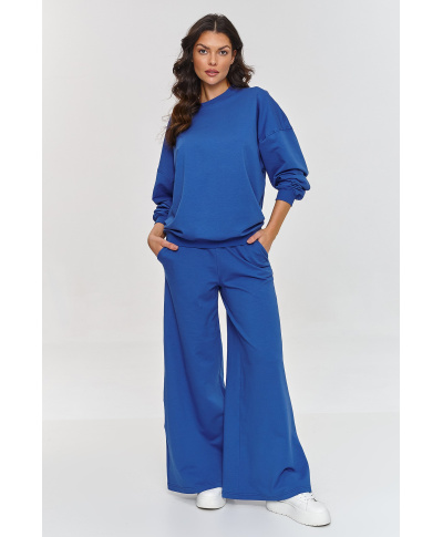 Oversize komplekts ar platām biksēm indigo M863