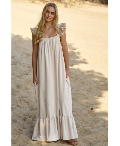 suknele ilga su klostemis sviesus beż M817