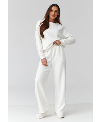 komplektas moteriskas bliuzonas ir kelnes su szeroką nogawką ekriu C42