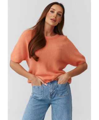 Džemperis sievietēm ar elkoņu garuma piedurknēm koraļļu C45