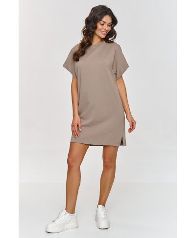 suknele BASIC su krótkim rękawem moka M875