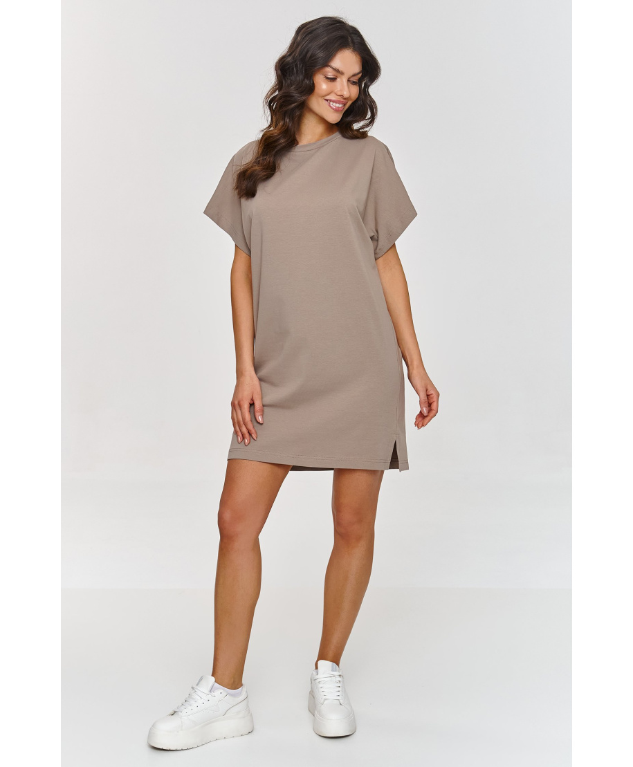 suknele BASIC su krótkim rękawem moka M875