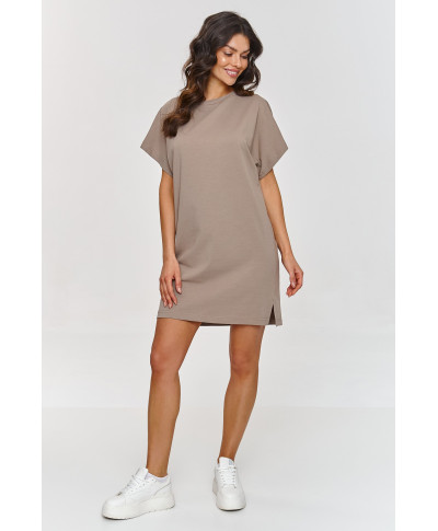 Suknelė BASIC trumpomis rankovėmis moka M875