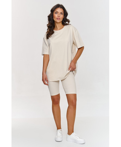 Kokvilnas komplekts ar velošortiem gaiši bēšs A7