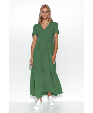 suknele maxi su iskirpte  serek kaktusowa M549