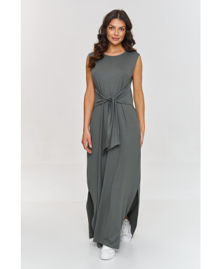 suknele maxi su risimu per liemeni chaki M873