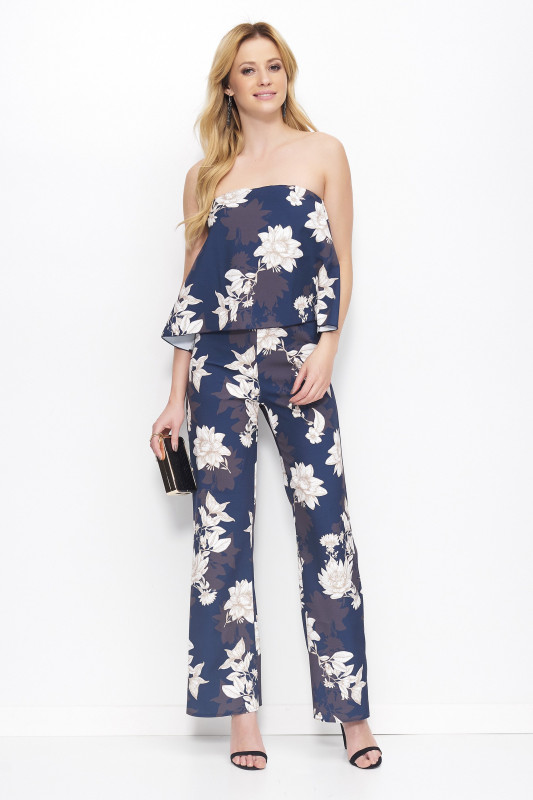 kombinezonas  printy granatowo-smelinis M383