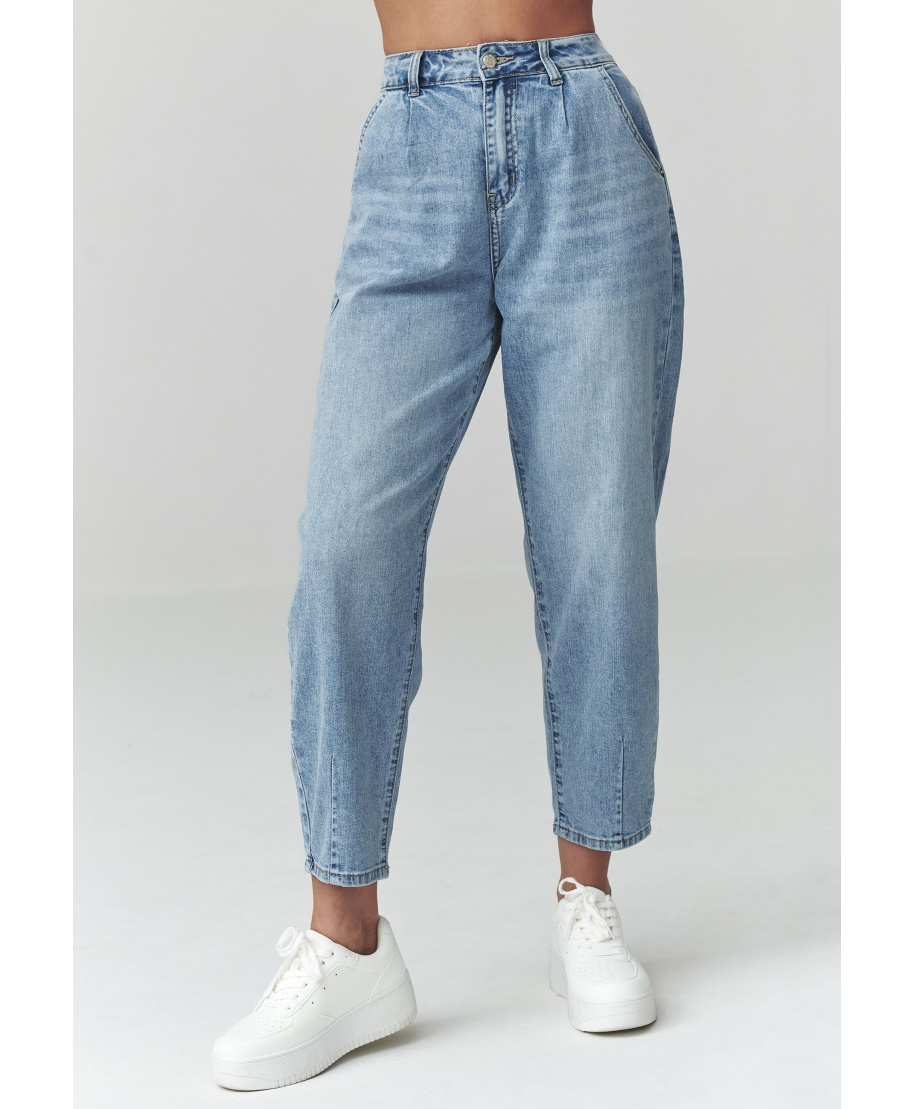Jeansy mom fit su wysokim stanem denim C52