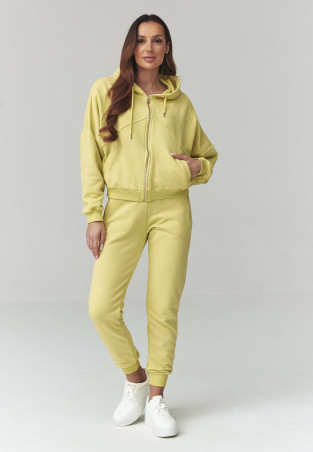 komplektas moteriskas dresowy su gobtuvu limonkowy A14