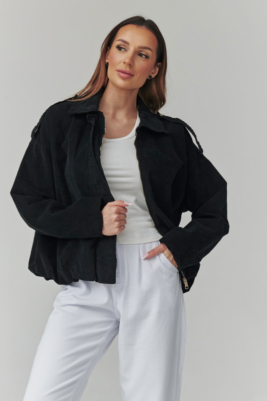 striuke moteriska bomberka juoda C48