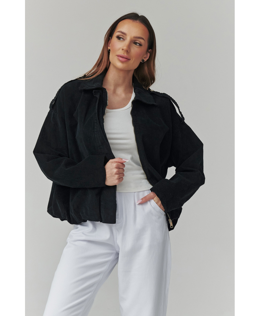 Jaka sieviešu bomberis melna C48