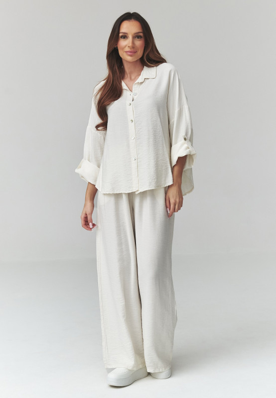 komplektas moteriskas su szerokimi spodniami ekriu C49