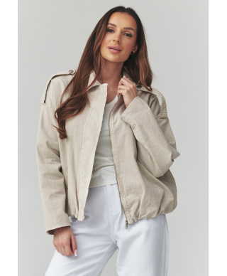 Jaka sieviešu bomberis gaiši bēšs C48