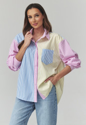 Kolorowa marskiniai moteriska  pastelowe dryziai multikolor C51