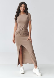 aptempta suknele su marszczeniem ir rozcięciem moka M931