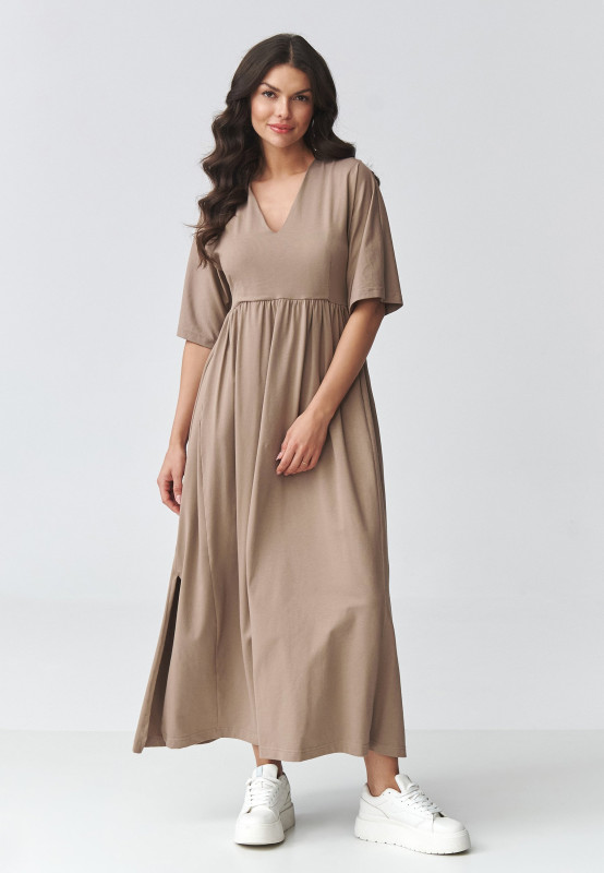 suknele maxi su iskirpte moka M933