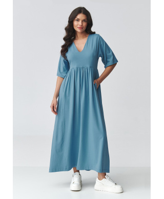 Suknelė maxi su iškirpte mineralas M933