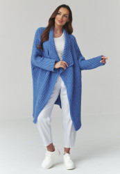 moteriskas megztinis atviras kardiganas blue jeans S173