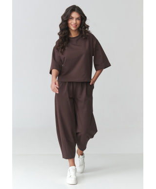 komplektas dresowy moteriskas kelnes ballon sokoladinis M916