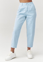 Jeansy mom fit su wysokim stanem błękitne C31