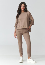 Dresowy komplektas moteriskas bliuzonas oversize ir dopasowane kelnes moka M917