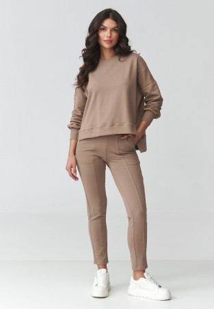 Dresowy komplektas moteriskas bliuzonas oversize ir dopasowane kelnes moka M917