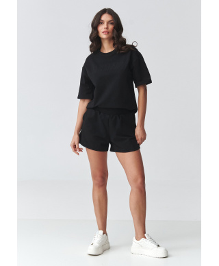 Komplet damski z szortami czarny M918