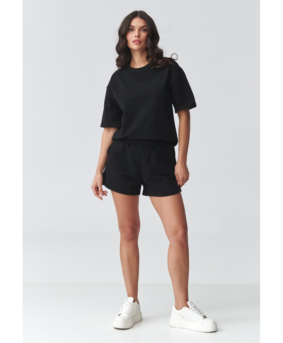 Komplet damski z szortami czarny M918