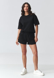 Komplet damski z szortami czarny M918