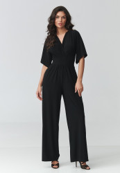 Kombinezon damski o nowoczesnym kroju czarny M939